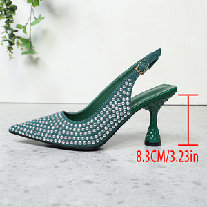 <span class=keywords><strong>Scarpe</strong></span> da <span class=keywords><strong>Donna</strong></span> Comode con <span class=keywords><strong>Tacco</strong></span> Verde Decorato, Décolleté <span class=keywords><strong>a</strong></span> Punta con <span class=keywords><strong>Tacco</strong></span> <span class=keywords><strong>a</strong></span> Spillo, Eleganti <span class=keywords><strong>Scarpe</strong></span> da Cerimonia per Uso Quotidiano - Product Image 6
