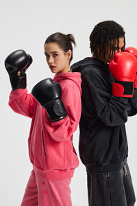 Sweat à capuche surdimensionné personnalisé en coton éponge 100% de haute qualité 430 g/m², délavé à l'acide, avec broderie en relief vintage, épais et à capuche - Product Image 2