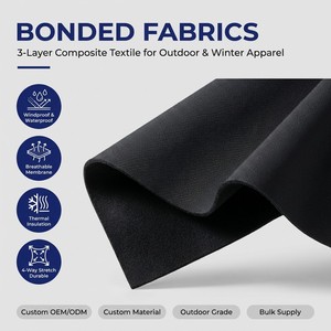 Vente en gros de tissu respirant double face personnalisé, tissu collé, coupe-vent, doublure en polaire, imperméable, pour homme et femme, vêtements décontractés d'hiver - Product Image 3