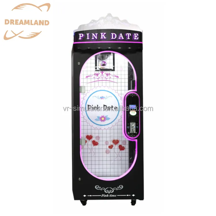 Dromenland Fabriek Muntautomaat Schaar Knip Uw Prijs Speelgoed Klauw Kraan Spel Machine Roze Date Gift Game Machine