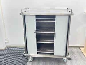 รถเข็นเครื่องดื่มพร้อมประตูมู่ลี่สำหรับห้องพักโรงแรมและร้านอาหาร - Product Image 2