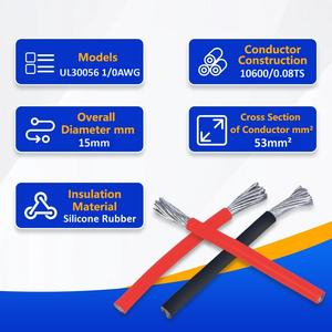 <span class=keywords><strong>สาย</strong></span>ซิลิโคนขนาด <span class=keywords><strong>50</strong></span> มม.² 53 มม.² 1/0 AWG 3000V <span class=keywords><strong>สาย</strong></span>ไฟฟ้าแรงสูงแบบยืดหยุ่นเคลือบดีบุก OFC สำหรับ<span class=keywords><strong>แบ</strong></span><span class=keywords><strong>ต</strong></span>เตอรี่หุ่นยน<span class=keywords><strong>ต</strong></span>์ BESS AGV <span class=keywords><strong>สาย</strong></span>จั๊มพ์<span class=keywords><strong>แบ</strong></span><span class=keywords><strong>ต</strong></span>เตอรี่ UL30056 - Product Image 3