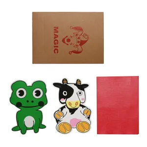 "1 bộ trẻ em giáo dục bò và ếch ảo thuật bò nhỏ dễ thương ếch phim hoạt hình động vật sân khấu tương tác đạo cụ Ma Thuật - Product Image 1