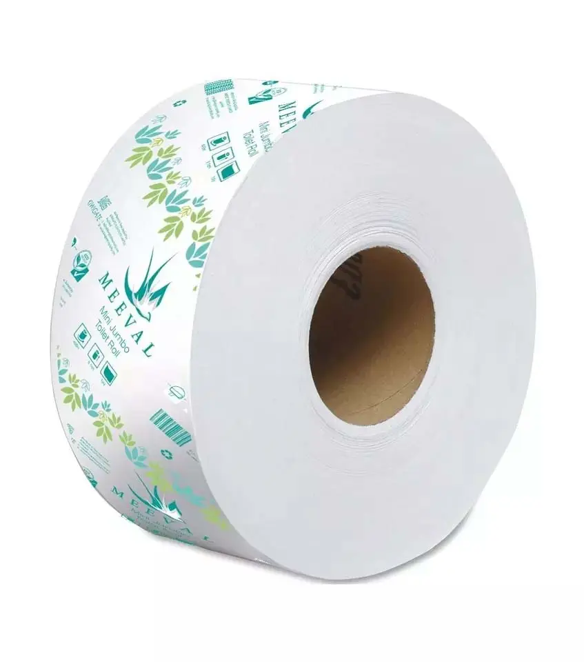 New Mini Jumbo White Soft tissue paper jumbo roll 2 ply for Dispenser