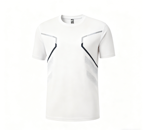 ZEDE Achat en gros Direct Usine T-shirt de course à manches courtes léger, respirant et anti-transpiration Blue Tech Print - Product Image 6