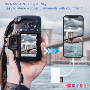 Adaptateur de caméra USB pour iPhone, kits de connexion de caméra USB OTG avec lecteur de carte SD TF et adaptateur de charge pour iPhone 14 - Product Image 6