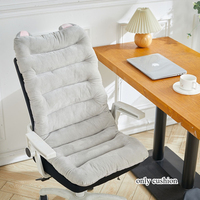 Coussin de soutien lombaire universel en dacron imprimé chat gris, super doux, décoratif, confortable, avec ceinture de fixation sécurisée pour voiture et bureau