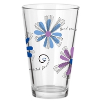 Vente en gros de gobelets de dégustation en verre personnalisés de 16 oz, gobelets transparents pour la bière, l'eau potable
