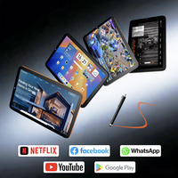 Tablet Android 4G LTE y Wifi con Llamadas por Tarjeta SIM, 4GB 64GB, 2 en 1, con Teclado, Mouse y Funda, para Uso Empresarial y Educativo para Niños