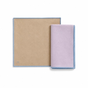 Ensemble de sets de table en coton uni 40x60cm, style simple pour la décoration de table, lavable en machine - Product Image 1