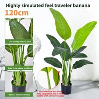 Plante artificielle en feuille de palmier Areca, simulation de feuille de bananier, en plastique, 0,9-2 m, en pot, pour intérieur/extérieur, décoration de la maison et des mariages