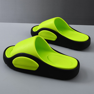 Tongs d'été pour hommes, antidérapantes, à semelle épaisse, augmentant la taille, en EVA respirant, sandales de plage, taille 40-45, noir, kaki, vert - Product Image 3