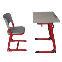 Chaise de bureau moderne bleue réglable pour étudiants, mobilier scolaire en plastique pour salle de classe et utilisation extérieure