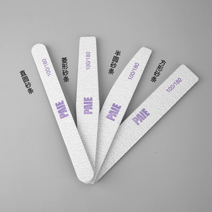 Limas de uñas, limas de uñas de doble cara en forma de media luna, limas para recortar y pulir uñas, disponibles al por mayor. - Product Image 1
