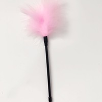 Fouet court noir sexy à plumes pour chatouilles, bâton de stimulation sensorielle pour préliminaires, palette de flirt corporel pour couples