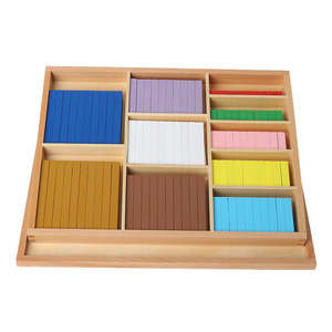 HOYE CRAFT Montessori jouets mathématiques outils d'apprentissage tiges de nombres jouet bâtons de comptage <span class=keywords><strong>en</strong></span> <span class=keywords><strong>bois</strong></span> boîte - Product Image 3