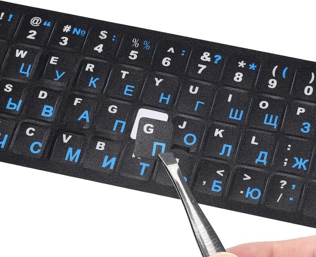 Russian Keyboard Stickers Cyrillic Keyboard Letters Stickers for Notebook Laptop Desktop Computer Keyboard