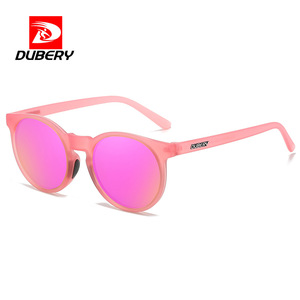 DUBERY D225, nuevas gafas de sol de moda con logotipo personalizado, gafas de sol polarizadas con revestimiento de espejo redondo, marco de PC, lentes Tac para conducción deportiva directa - Product Image 5