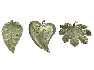 ขนาดใหญ่ชุด3โลหะGOLDEN GARDENใช้LEAF DESIGN HOME DECORตกแต่งสวนคริสต์มาสLEAF - Product Image 5