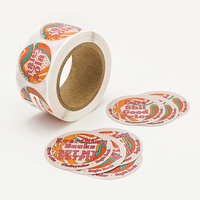 Rollo de Pegatinas Redondas de Papel Adhesivo de Vinilo, Adhesivo Impermeable, Impresión de Etiquetas, Logotipo Personalizado, Producto Privado