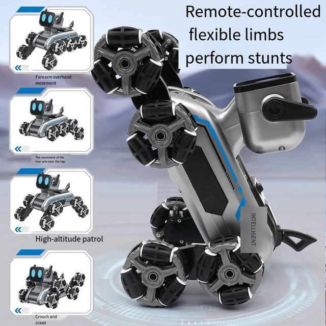 Hot Selling Popular Robot Kit with USB Cable, Eight-wheeled Mountain Bike, Remote Control, Dog Educational Toy