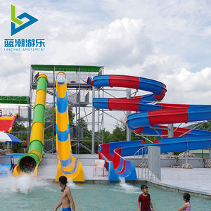 Attrezzature da gioco in fibra di vetro parco piscina Slide grande piscina scivolo altre attrezzature da gioco d'acqua - Product Image 3