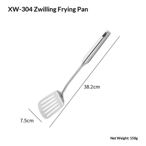Ensemble d'ustensiles de cuisine en acier inoxydable 304 : spatule pour wok, louche, écumoire, spatule ajourée, cuillère à pâtes pour la maison, le camping et la cuisine - Product Image 6