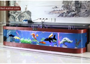 Mobilier de Maison de Luxe Table Basse en Verre avec <span class=keywords><strong>Aquarium</strong></span> Table à Thé et Meuble TV Support pour <span class=keywords><strong>Aquarium</strong></span> avec Lampe - Product Image 5