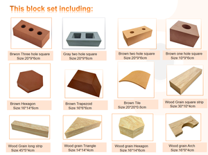 Ensemble de blocs de construction pour la maternelle : hexagones, <span class=keywords><strong>triangles</strong></span> et bandes - Stimule l'imagination et <span class=keywords><strong>les</strong></span> compétences pratiques - Product Image 6