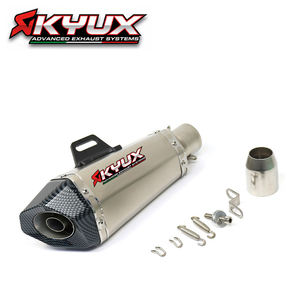 Tuyau d'échappement incliné en acier inoxydable haute performance 38-51 mm, ajustement universel pour les motos Z400 MT07 R3 PCX160 B10 - Product Image 1