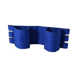 Ceinture de contention pour basse jambe, accessoires pour fauteuil roulant, ceinture de fixation en coton vert et bleu pour soutien à la mobilité des personnes âgées - Product Image 2
