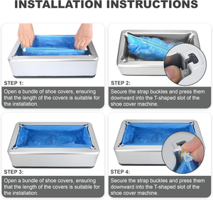 Distributeur <span class=keywords><strong>Automatique</strong></span> de Surchaussures Jetables Mains Libres en ABS, Imperméable et Antidérapant pour la Maison, le Bureau, les Supermarchés – Protection Hygiénique des Sols - Product Image 3