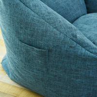 Fauteuil Poire OEM en Lin, Structure 3D Ergonomique, Chaise Longue à Dossier Haut avec Rembourrage EPP pour Salon, Vente en Gros