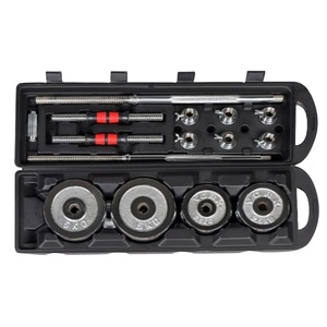 Juego de Mancuernas y Barra de Pesas de Hierro Fundido de Alta Resistencia, 55 kg, Cromadas, Ajustables, Equipo de Gimnasio, Pesas Libres, Barra de Curl - Product Image 4