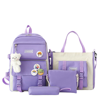 2024 MARKSMAN alta calidad 4 piezas Conjunto personalizado nuevo colorido gran capacidad multifuncional plegable mochila escolar