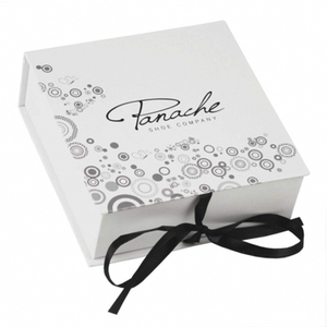 Custom Logo <b>White</b> Rigid Cardboard Book Shape Cosmetic Packaging Magnetic Paper Gift <b>Box</b> With Ribbon - Product Image 3