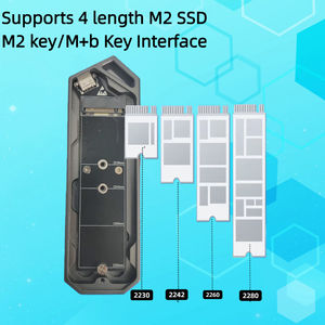 アルミニウム合金デュアルプロトコルM.2 SSDエンクロージャー: 10Gbps超高速転送速度、NVMeプロトコルとSATAプロトコルの両方に対応 - Product Image 6