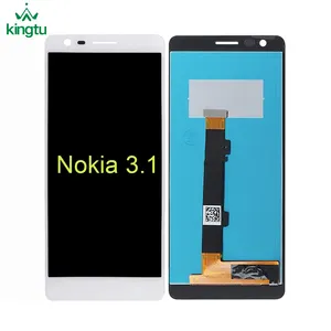 Tela lcd touch screen original, display completo para nokia 3.1 5 5.1 5.1 plus