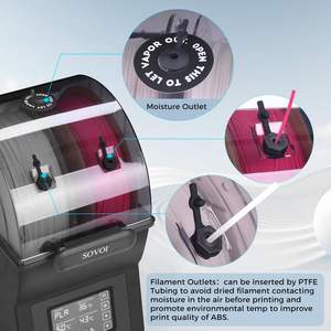 กล่องอบแห้ง Sovol SH02 สภาพใหม่ ที่วางม้วนเส้นพลาสติกสำหรับเครื่องพิมพ์ 3 มิติ พร้อมฮีตเตอร์ PTC เครื่องอบแห้งและเก็บรักษาเส้นพลาสติก - Product Image 5