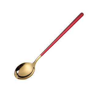 Cuillère à soupe à tête ronde et long manche DFC0306 19cm 20cm 19.5cm, en matériau coloré ou non coloré, autres - Product Image 3