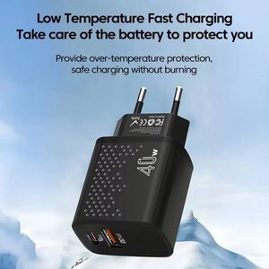 40W Wall Charger Quick Charge 2 Ports QC4.0 PD <b>USB</b> <b>C</b> Fast Charging Mobile Phone Power Supply Adapter With Box Package - Product Image 4