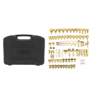 77 pièces Kit de test de fuite de climatisation de voiture outils de détection de fuite de courant alternatif en laiton Kit de réparation de connecteur pour voiture Auto AC