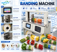 Machine de ligature automatique de cartons électrique haute précision contrôlée par PLC avec moteur pour l'emballage alimentaire et textile, en stock
