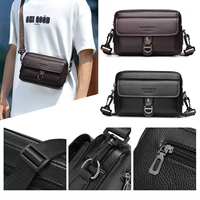 Sac à bandoulière en cuir PU style vintage OEM, avec quincaillerie métallique durable, fermeture éclair étanche, sangle large personnalisable et résistant à l'usure