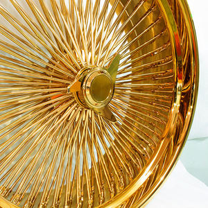 20-24 Inch Golden Gold Wire Rims Forged Aluminium Alloy Multi <strong>Spoke</strong> Passenger Car <strong>Wheels</strong> 72-204 <strong>Spokes</strong> 20x8/24x10 Universal - Product Image 2