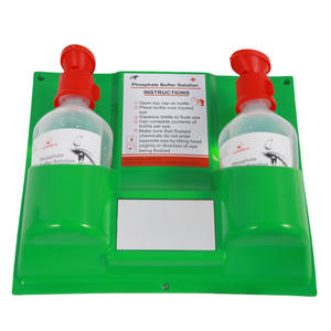 Estación portátil de lavado de ojos con solución de fosfato, juego de tapas rojas para limpieza de ojos y rostro, uso industrial - Product Image 1