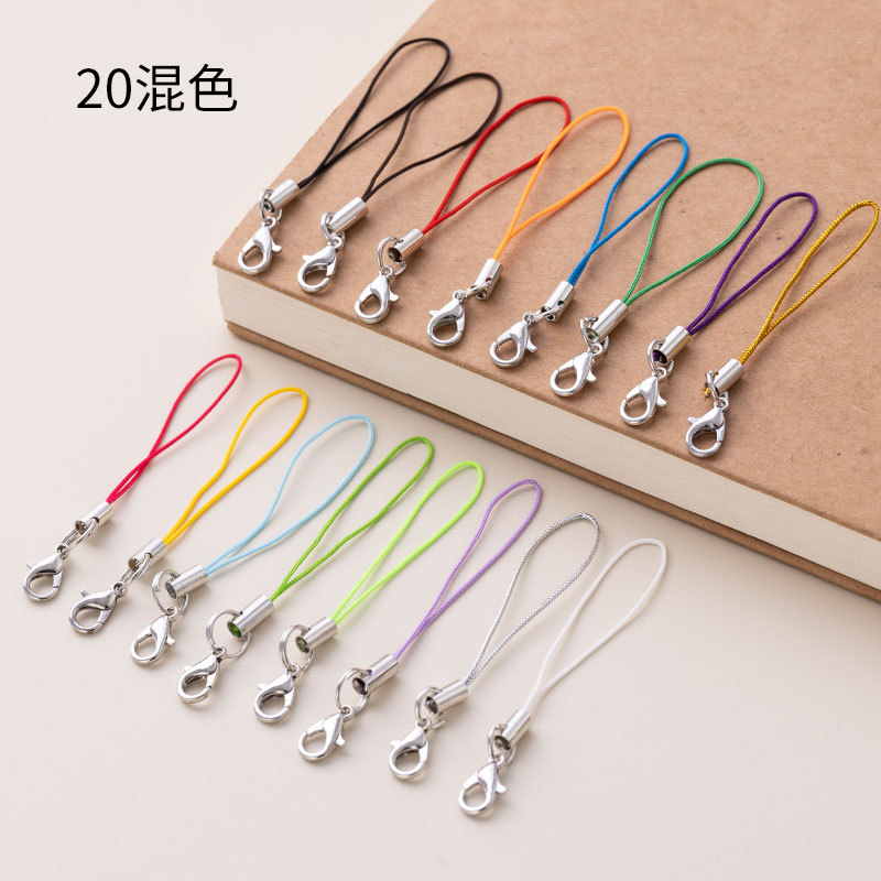 Diy аксессуары ручной работы материал Карабин Застежка для мобильного телефона веревка орнамент цвет веревка петля с металлической пряжкой