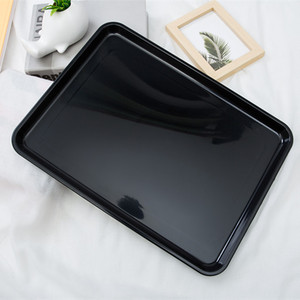 Bandeja Rectangular para Pasteles de Plástico, Negra, Blanca, Blanco Hueso, 3 Piezas, para Exhibición de Alimentos, Café y Té - Product Image 3