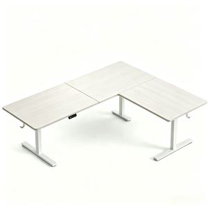 <span class=keywords><strong>Bureau</strong></span> d'angle électrique en L à 3 pieds avec double moteur, réglable en hauteur, écologique, pour <span class=keywords><strong>bureau</strong></span> moderne et studio - Product Image 1