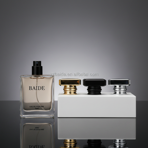 Wholesale Custom Luxury Square Glass Design Perfume <b>Spray</b> <b>Bottle</b> 30ml 50ml 100ml <b>Empty</b> Clear Crimp Perfume <b>Bottle</b> - Product Image 2